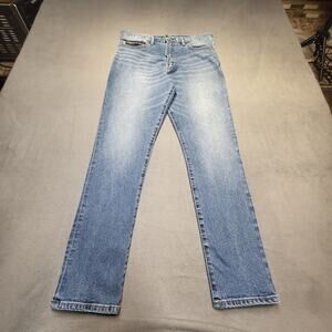 Gap Jeans Mens 31x28 Blue Skinny Leg Distressed Stretch Denim